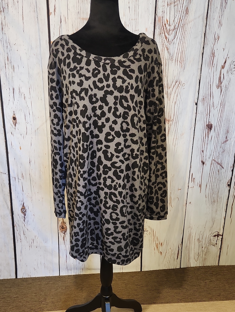 Famtastic Fawn Mini Dress Tunic L Animal Print
